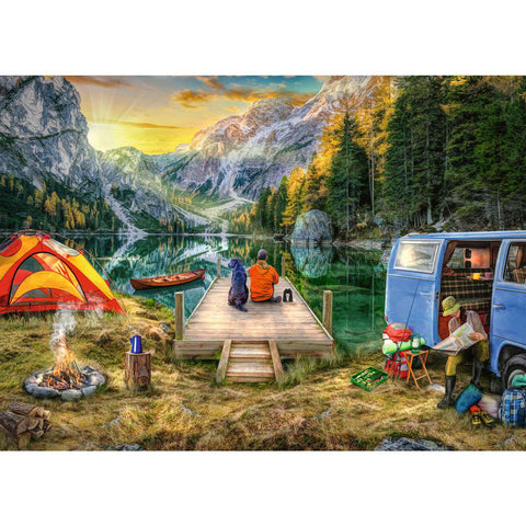 Artwork: Wanderlust: Calm Campsite - 1000 Piece Jigsaw Puzzle (Ravensburger)