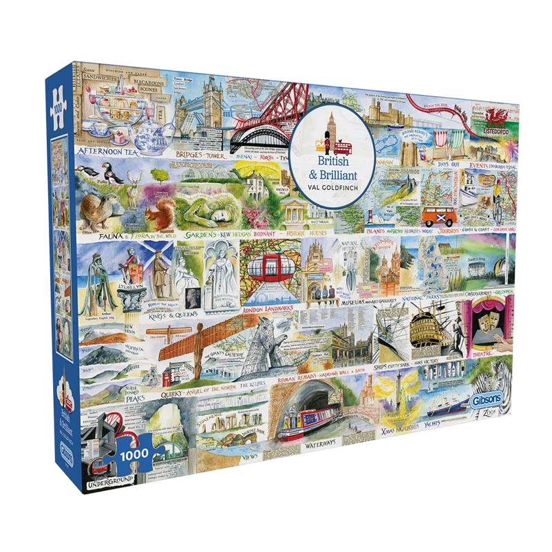 British & Brilliant by Val Goldfinch – 1000 Piece Jigsaw Puzzle (Gibsons)