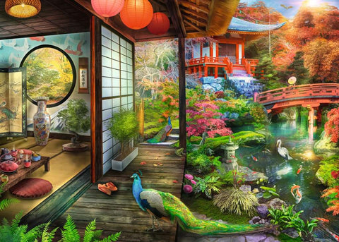 Kyoto Japanese Garden Teahouse – 1000 Piece Jigsaw Puzzle (Ravensburger)