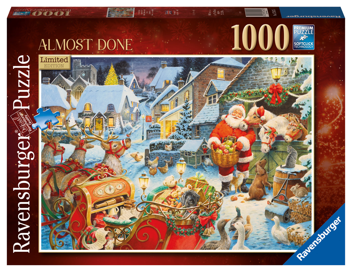 Ravensburger - Christmas Puzzle "Almost Done" Limited Edition No.27 2023 - 1000 Piece Jigsaw Puzzle