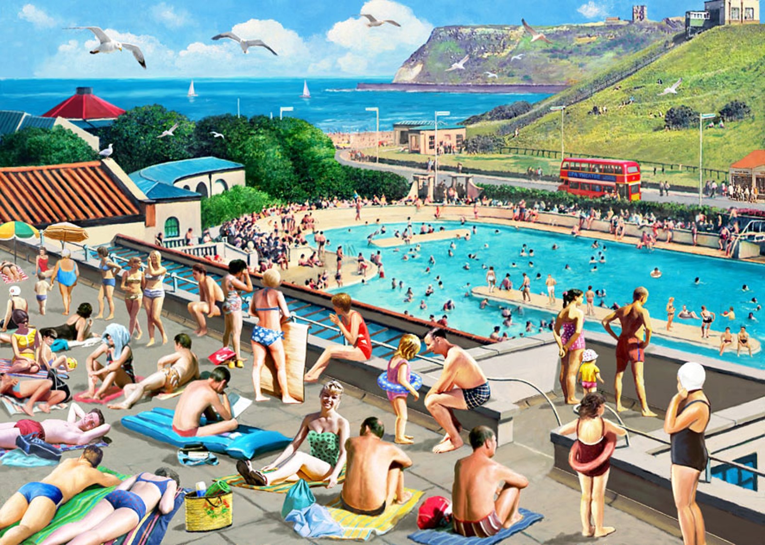 Scarborough North Bay & Pool – 1000 Piece Jigsaw Puzzle (Ravensburger)