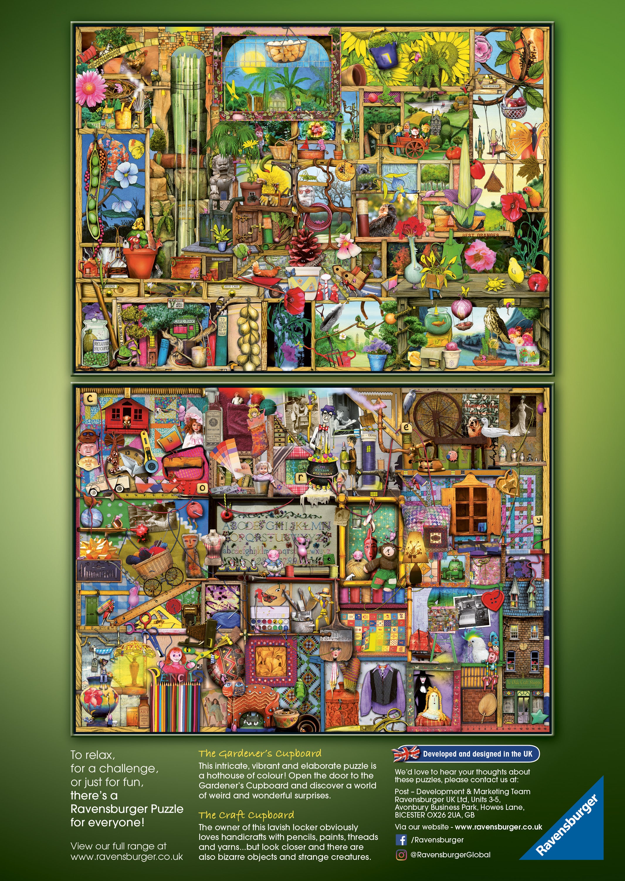 * Damaged * Wonderful World of Colin Thompson No.1 – 4 x 500 Piece Jigsaw Puzzle (Ravensburger)