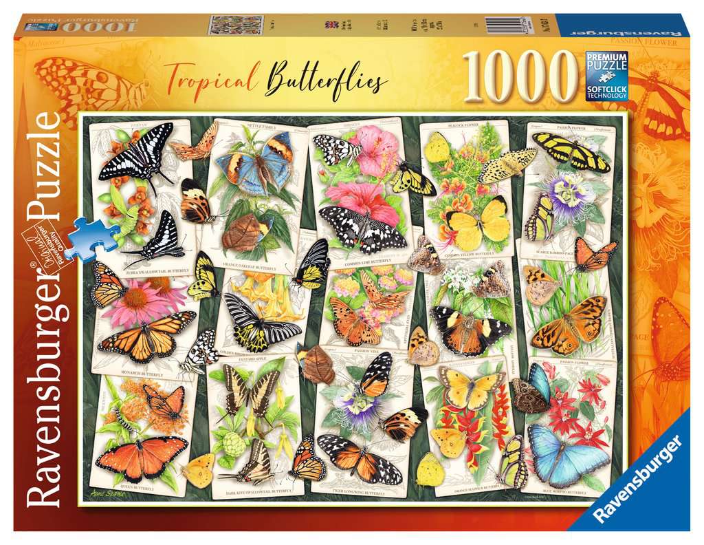 Tropical Butterflies – 1000 Piece Jigsaw Puzzle (Ravensburger)