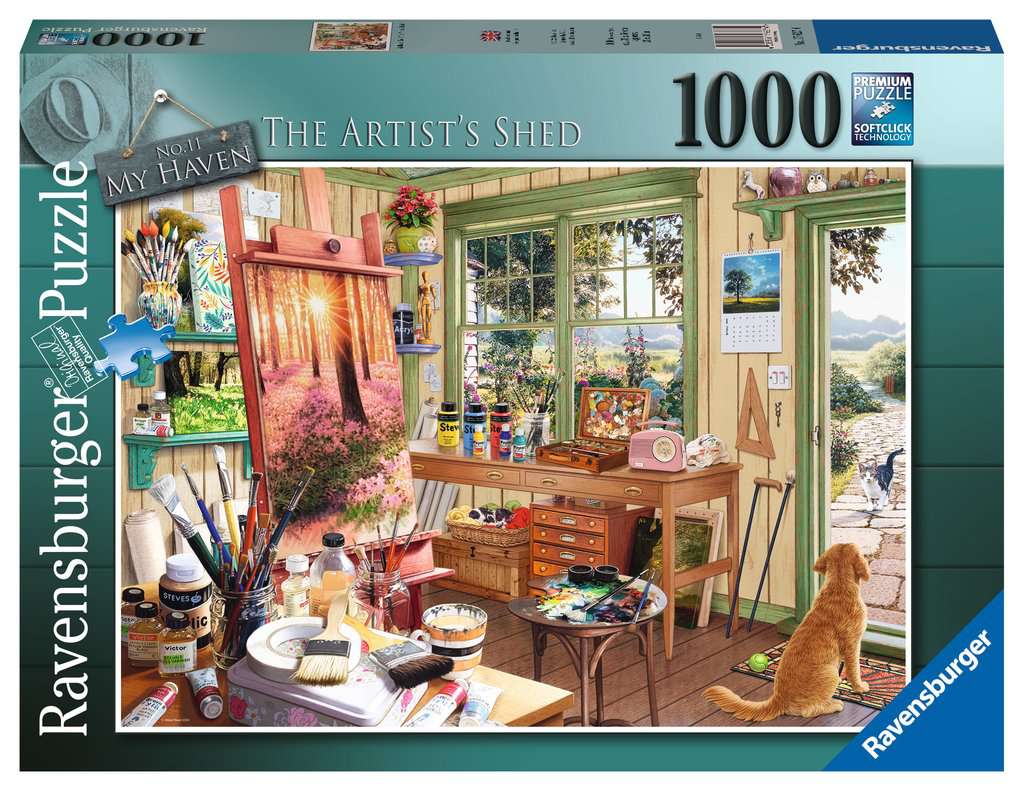 The Artist’s Shed – 1000 Piece Jigsaw Puzzle (Ravensburger)