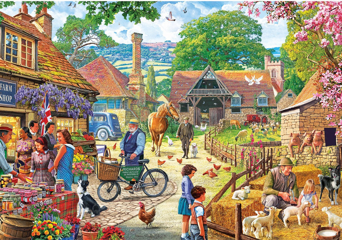 Artwork: The Farm Shop by Steve Crisp - 100 XXL Piece Jigsaw Puzzle (Gibsons)
