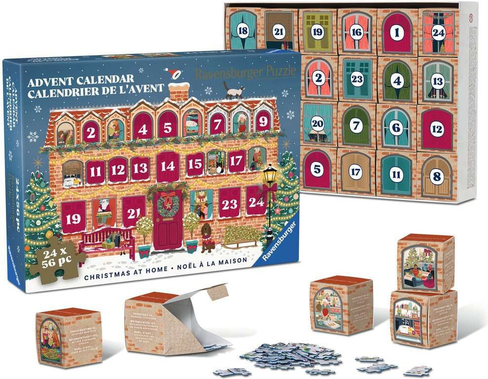 Artwork: Christmas at Home 2026 Advent Calendar - 24 x 56 Piece Jigsaw Puzzle (Ravensburger)