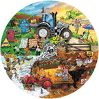 Artwork: Diddly Squat Farm - 500 Piece Circular Jigsaw Puzzle (Ravensburger)