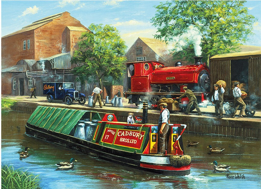 Artwork: Canal Transport by Kevin Walsh – 1000 Piece Jigsaw Puzzle (Kidicraft)
