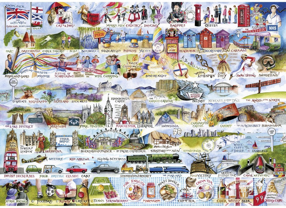 Artwork: Cream Teas & Queuing – 1000 Piece Jigsaw Puzzle (Gibsons)