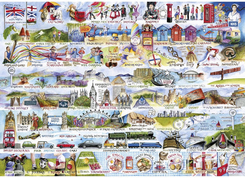 Artwork: Cream Teas & Queuing – 1000 Piece Jigsaw Puzzle (Gibsons)