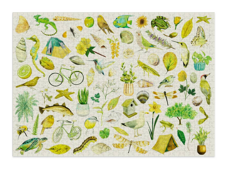 Green – 1000 Piece Jigsaw Puzzle (Cloudberries)