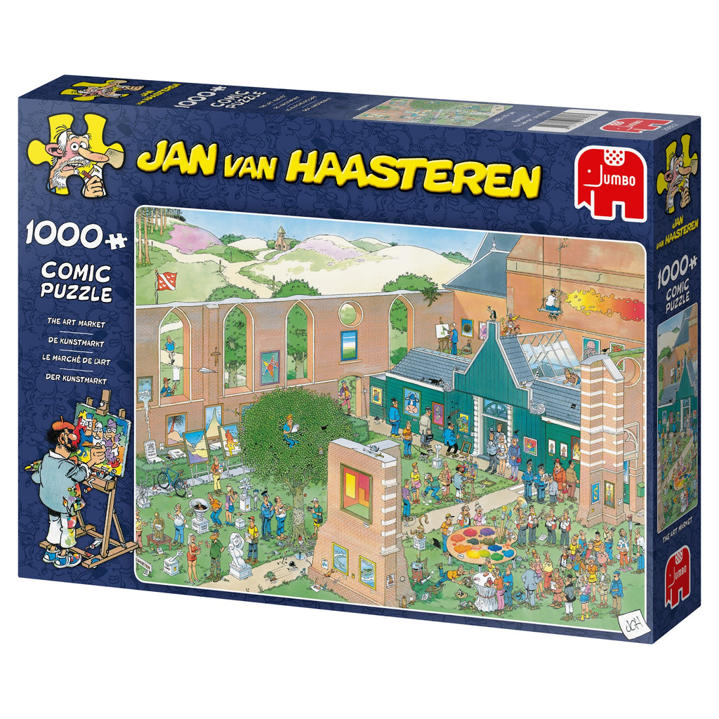 Box, turned left: Art Market by Jan Van Haasteren – 1000 Piece Jigsaw Puzzle (Jan van Haasteren)
