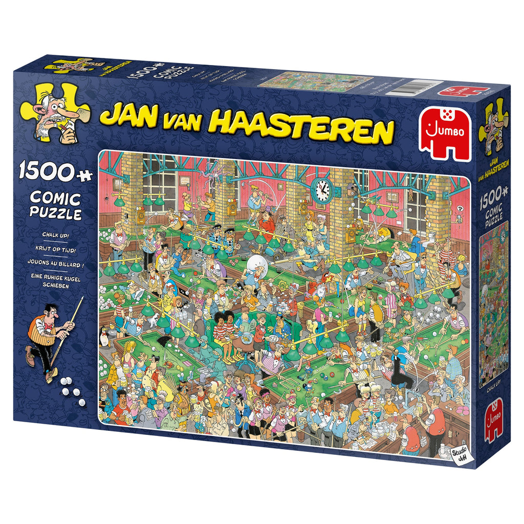 Box, turned left: Chalk Up! by Jan Van Haasteren – 1500 Piece Jigsaw Puzzle (Jan van Haasteren)