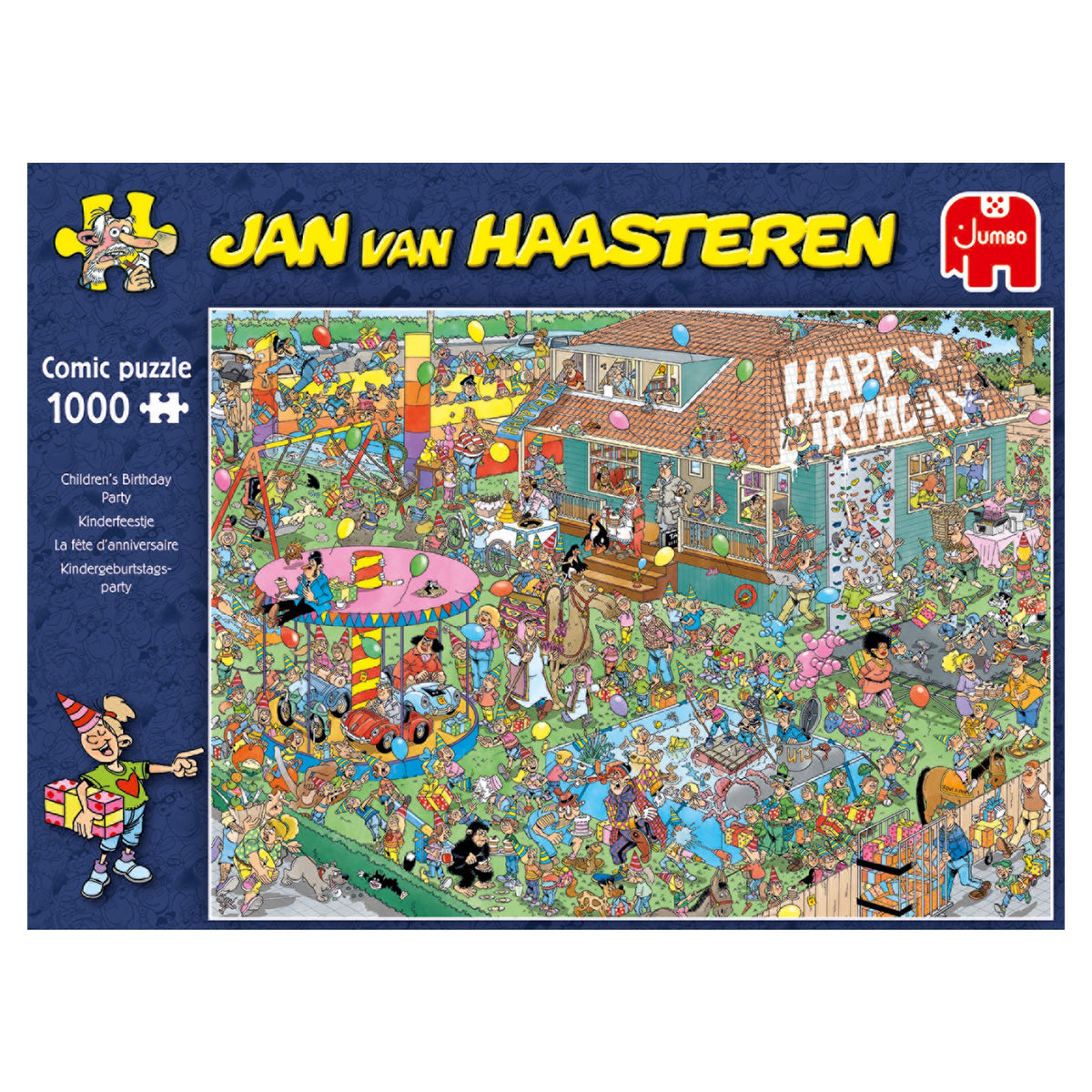 Box, straight on: Children's Birthday Party by Jan Van Haasteren – 1000 Piece Jigsaw Puzzle (Jan van Haasteren)