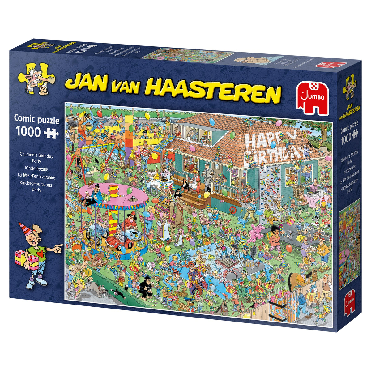 Box, turned left: Children's Birthday Party by Jan Van Haasteren – 1000 Piece Jigsaw Puzzle (Jan van Haasteren)