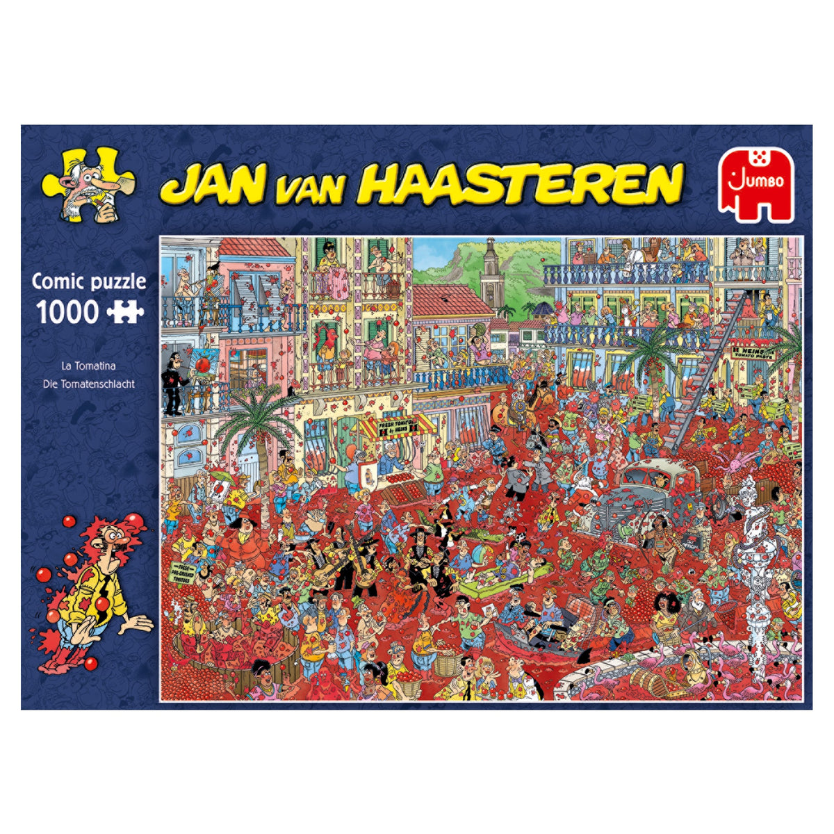 Box, straight on: The Tomato Battle by Jan Van Haasteren – 1000 Piece Jigsaw Puzzle (Jan van Haasteren)