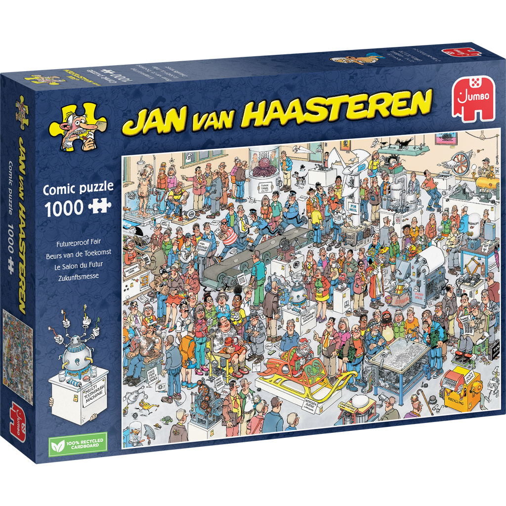 Box, turned right: Futureproof Fair by Jan Van Haasteren – 1000 Piece Jigsaw Puzzle (Jan van Haasteren)