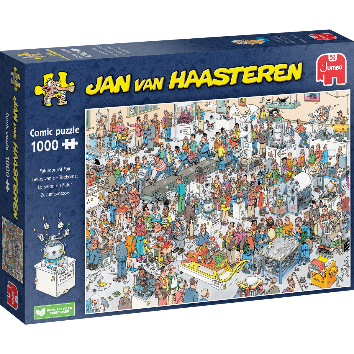 Box, turned right: Futureproof Fair by Jan Van Haasteren – 1000 Piece Jigsaw Puzzle (Jan van Haasteren)