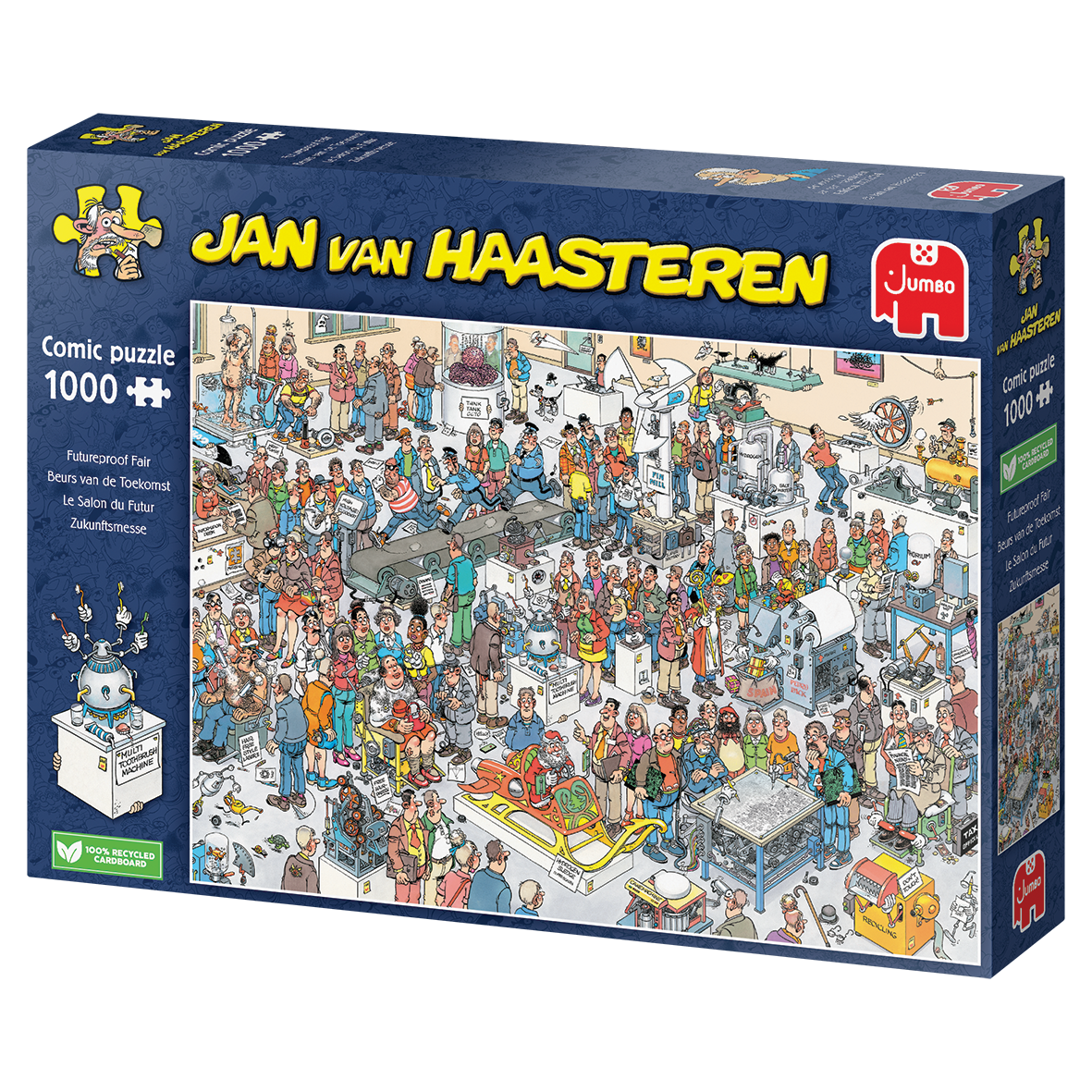 Box, turned left: Futureproof Fair by Jan Van Haasteren – 1000 Piece Jigsaw Puzzle (Jan van Haasteren)
