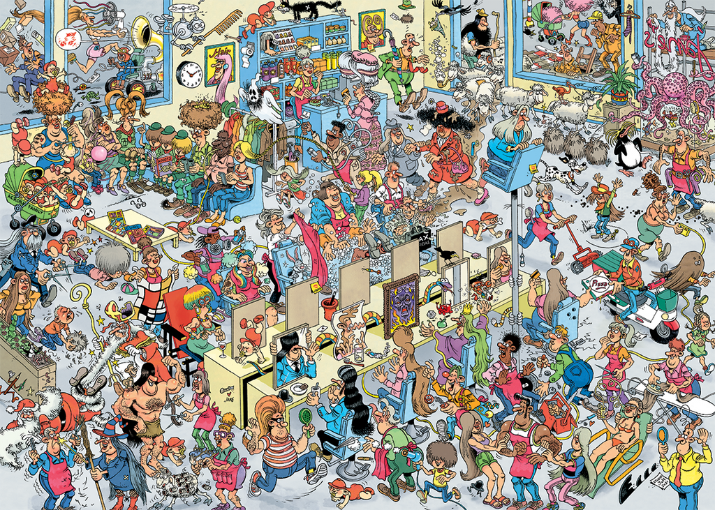 The Hairdressers by Jan Van Haasteren – 1000 Piece Jigsaw Puzzle (Jan Van Haasteren)