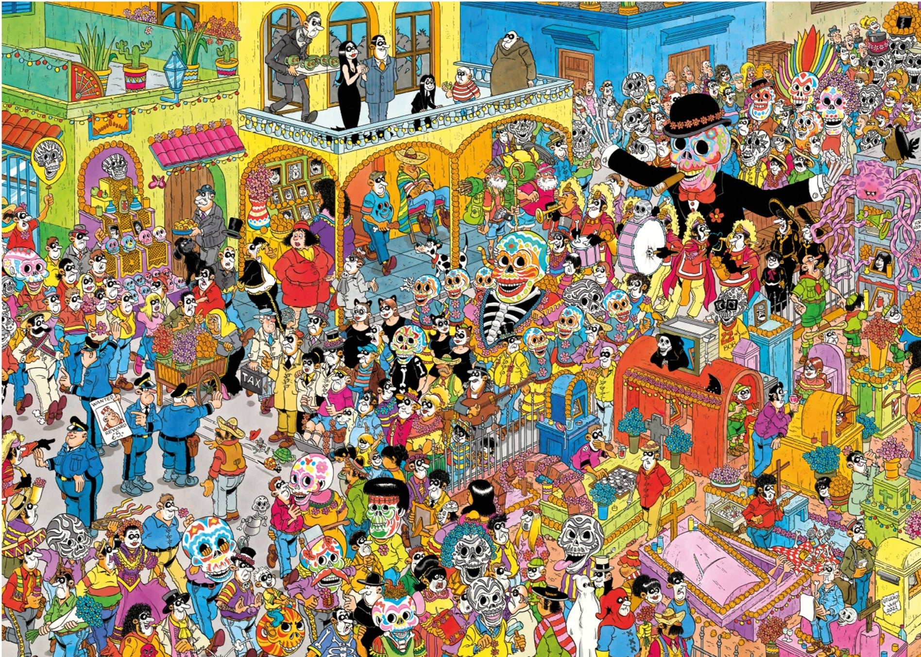 Dia de los Muertos by Jan Van Haasteren – 1000 Piece Jigsaw Puzzle (Jan Van Haasteren)