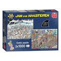 Give us space & All dressed up by Jan van Haasteren - 2x1000 Piece Jigsaw Puzzle (Jumbo)