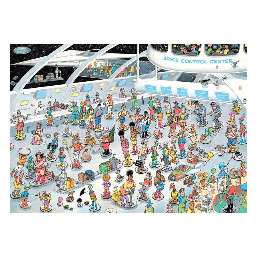 Give us space & All dressed up by Jan van Haasteren - 2x1000 Piece Jigsaw Puzzle (Jumbo)