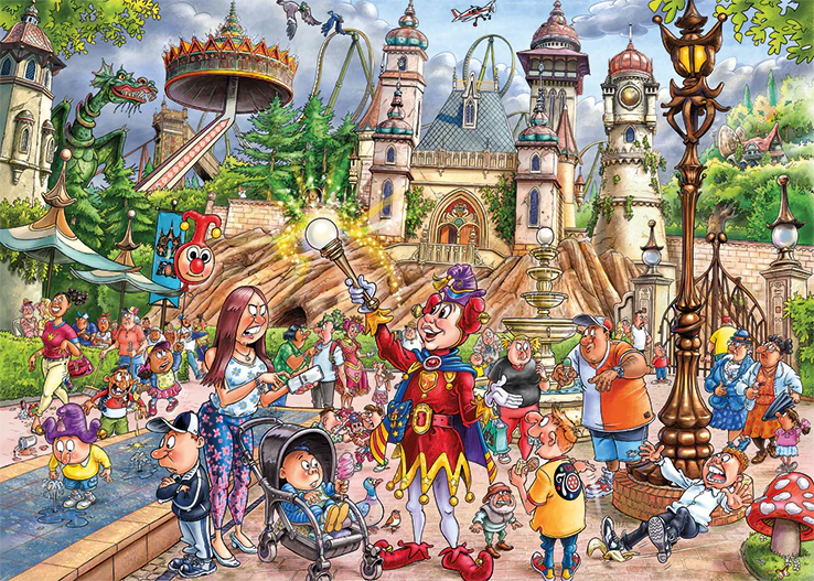 ** Pre-Order ** Wasgij? Mystery "Eftling - World of Wonders!" - 1000 Piece Jigsaw Puzzle (Wasgij) - Completed Puzzle