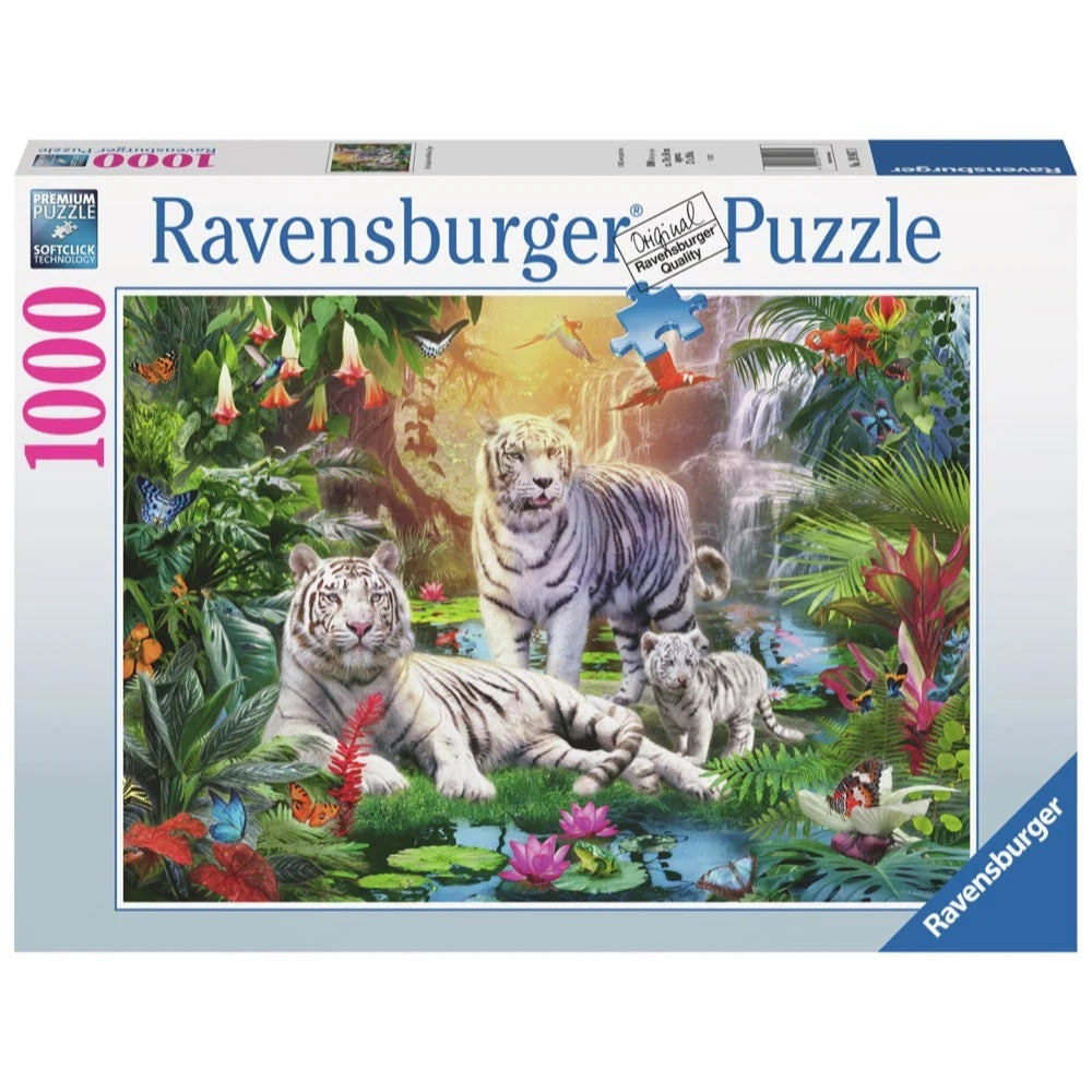 White Tiger Family – 1000 Piece Jigsaw Puzzle (Ravensburger)