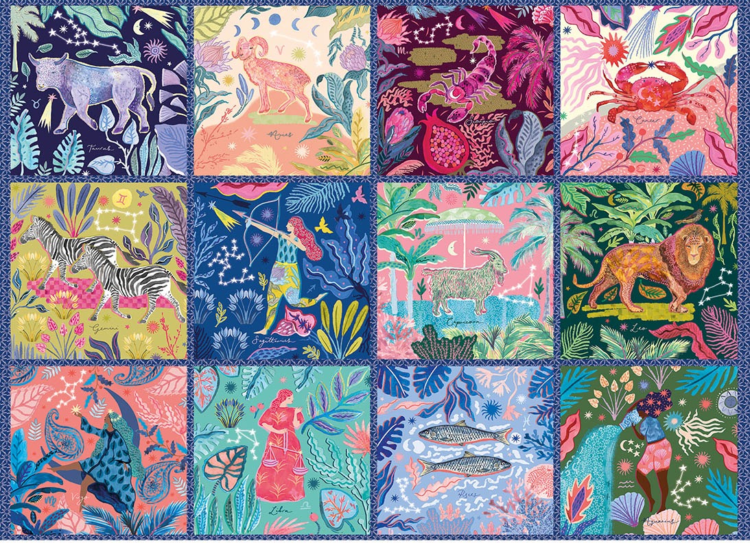 Artwork: Zodiac Jungle – 1000 Piece Jigsaw Puzzle (Gibsons)