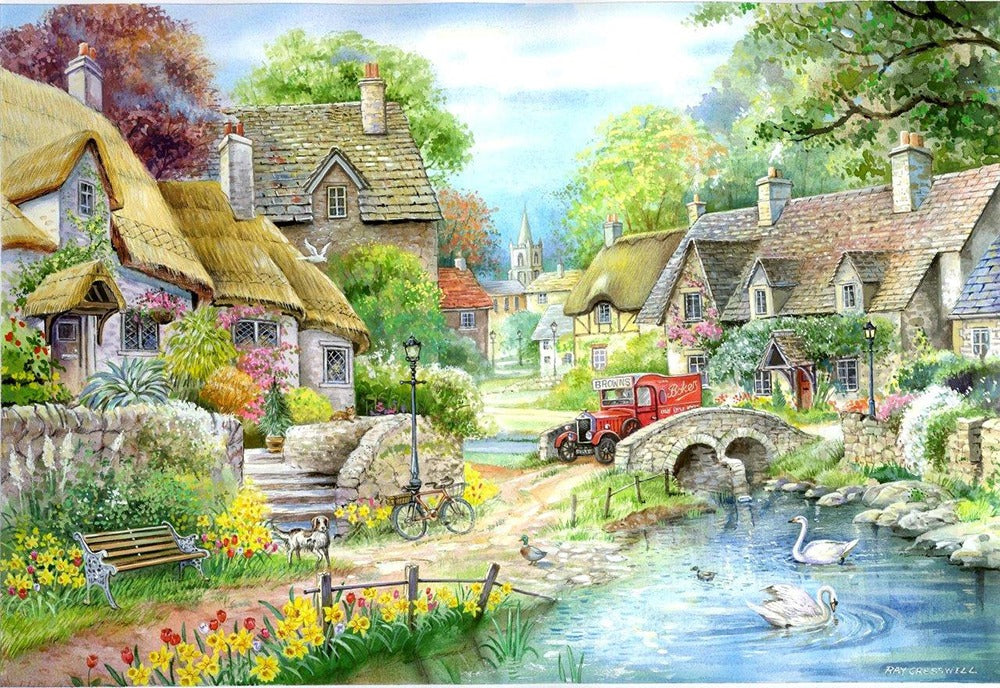 Artwork: River Cottage – 250 Piece Jigsaw Puzzle (House of Puzzles)