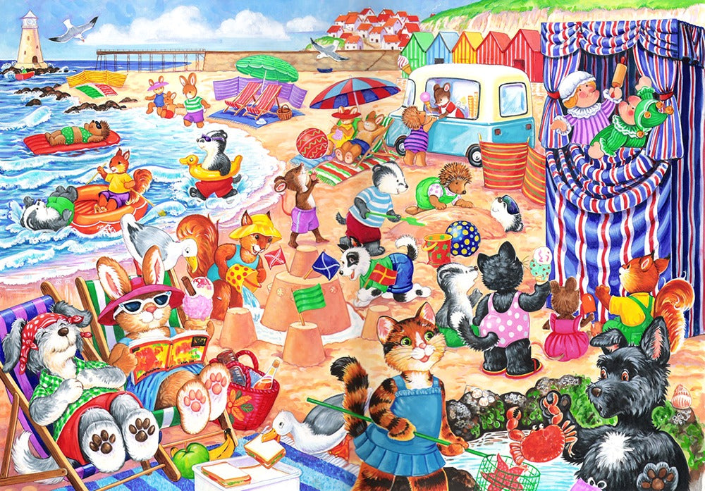 Artwork: At The Seaside – 80 Piece Jigsaw Puzzle (House of Puzzles)
