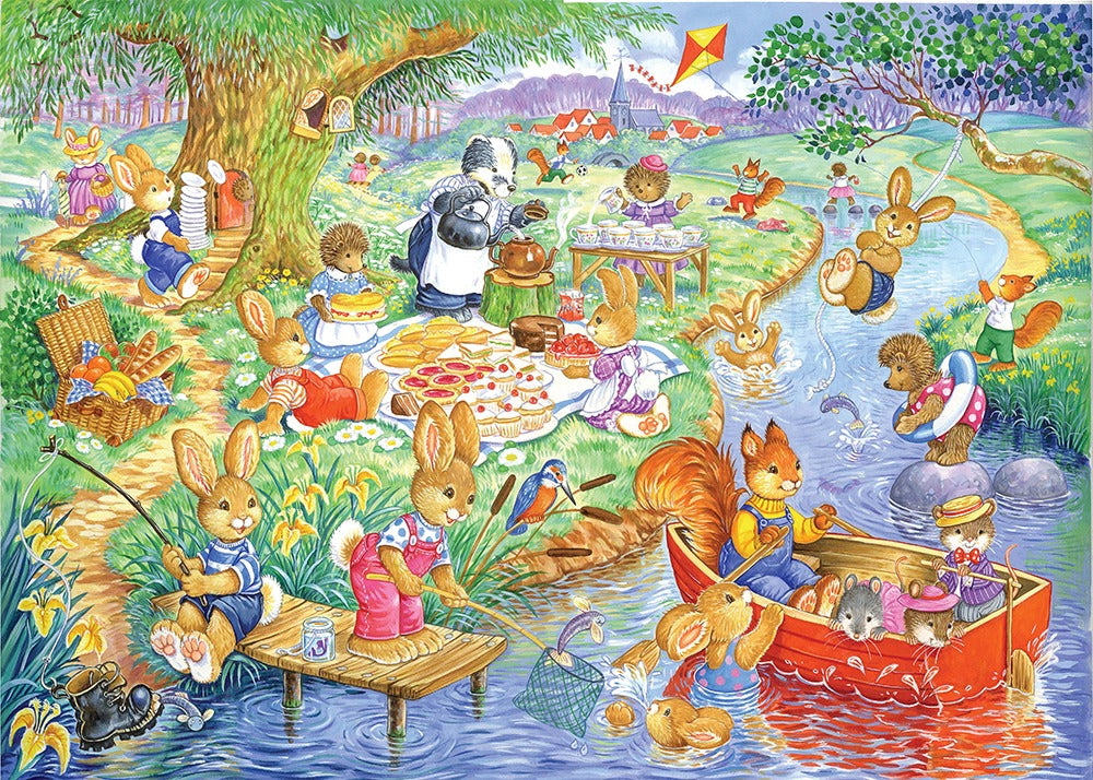 Artwork: Picnic Time – 80 Piece Jigsaw Puzzle (House of Puzzles)