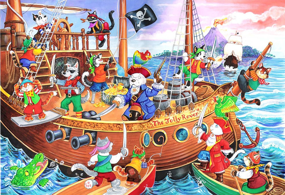 Artwork: Pirates Ahoy – 80 Piece Jigsaw Puzzle (House of Puzzles)