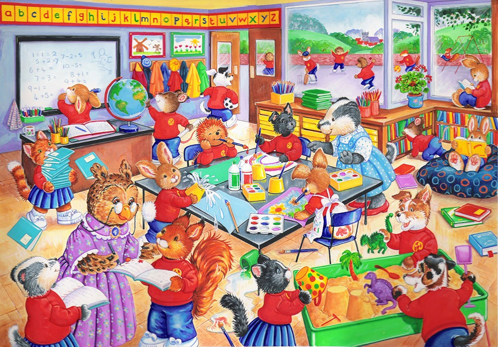Artwork: School Days – 80 Piece Jigsaw Puzzle (House of Puzzles)