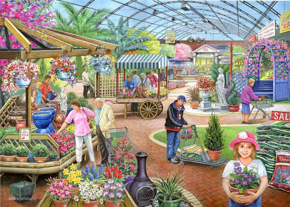 Artwork: At The Garden Centre – 1000 Piece Jigsaw Puzzle (House of Puzzles)