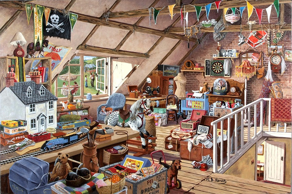 Artwork: Grandma's Attic – 1000 Piece Jigsaw Puzzle (House of Puzzles)