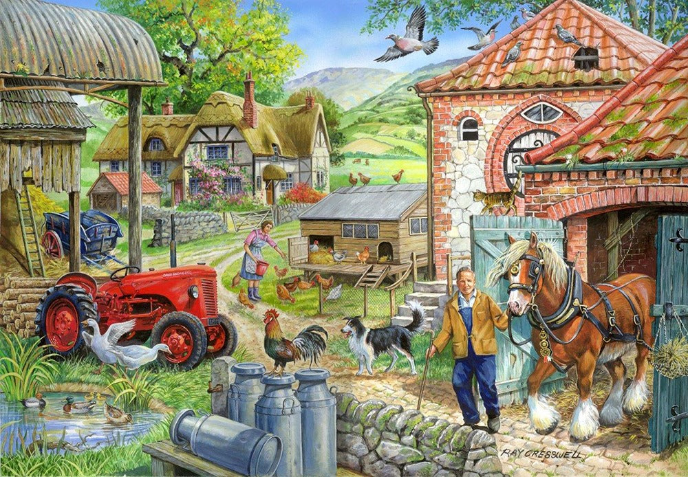 Artwork: Manor Farm – 1000 Piece Jigsaw Puzzle (House of Puzzles)
