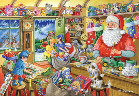 Artwork: Santa's Workshop – 1000 Piece Jigsaw Puzzle (House of Puzzles)