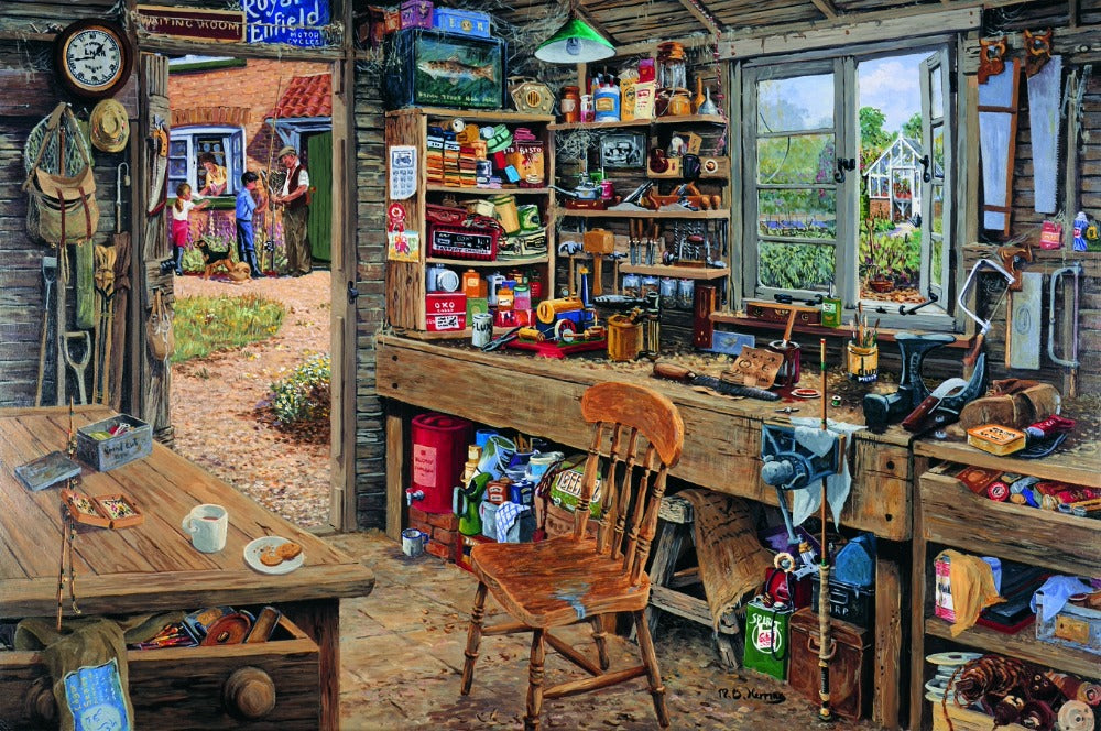 Artwork: Dad's Shed – 1000 Piece Jigsaw Puzzle (House of Puzzles)