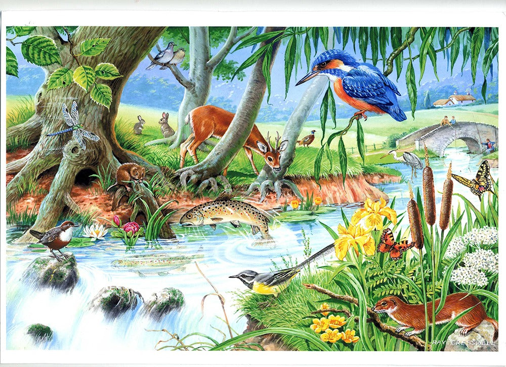 Artwork: By The Riverbank – 250 Piece Jigsaw Puzzle (House of Puzzles)