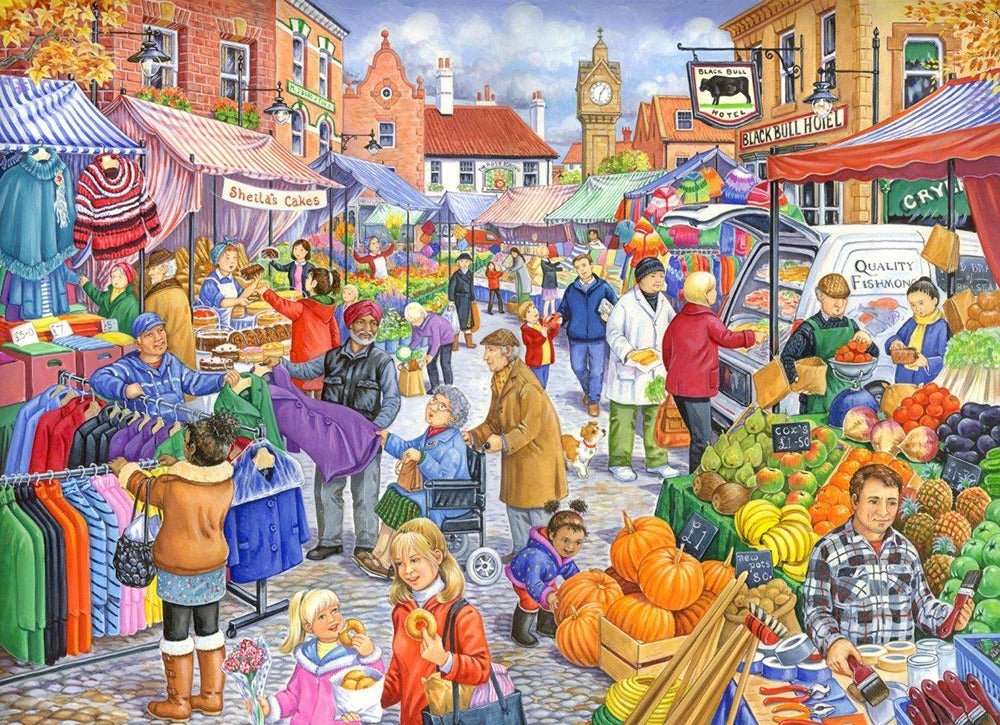 Artwork: Market Day – 250 Piece Jigsaw Puzzle (House of Puzzles)