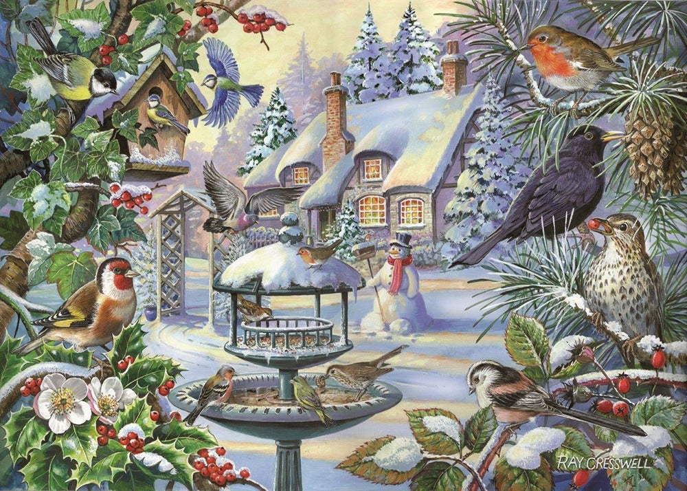 Artwork: Winter Birds – 500 Piece Jigsaw Puzzle (House of Puzzles)