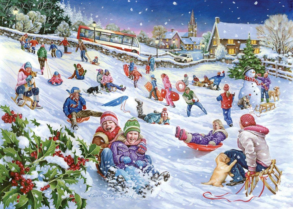 Artwork: Sledging – 1000 Piece Jigsaw Puzzle (House of Puzzles)