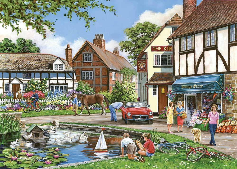 Artwork: A Busy Day – 1000 Piece Jigsaw Puzzle (House of Puzzles)