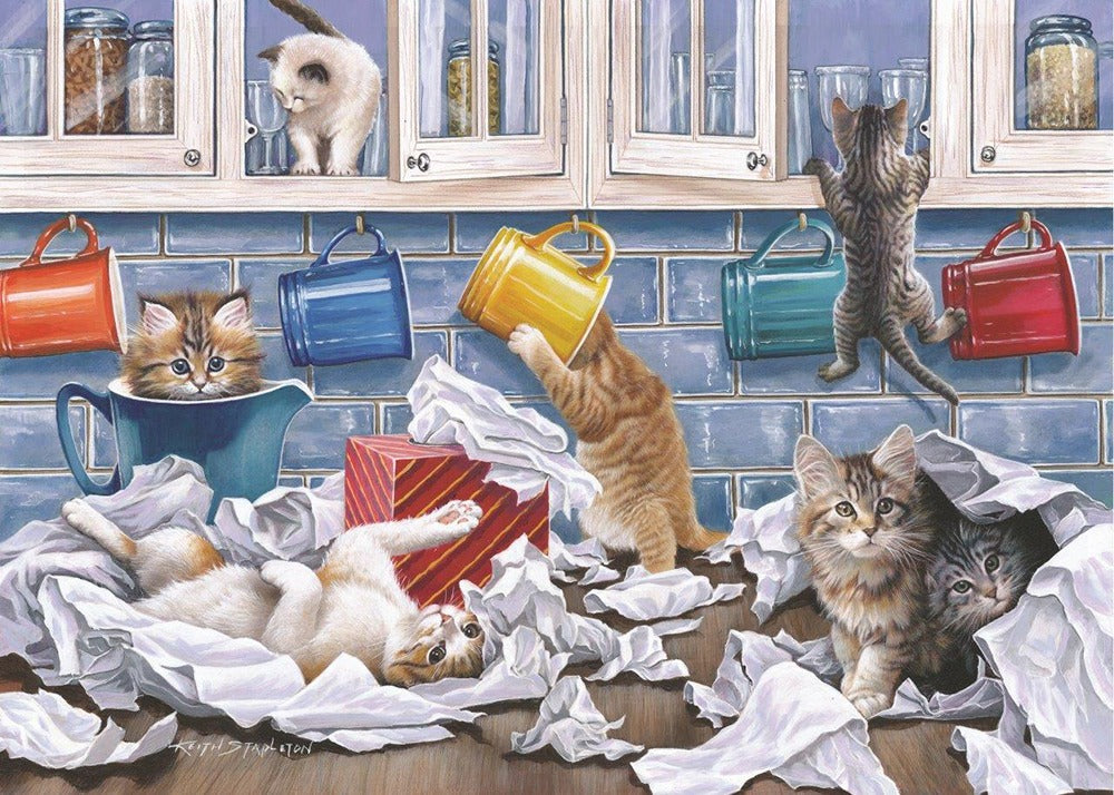 Artwork: Kitty Litter – 250 Piece Jigsaw Puzzle (House of Puzzles)
