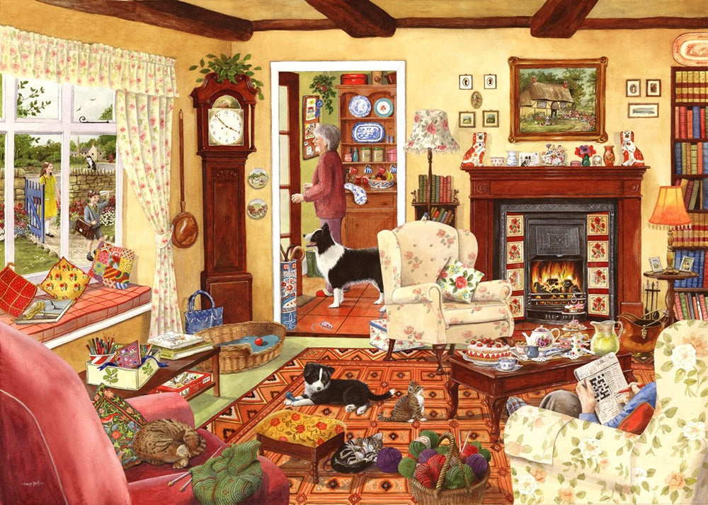 Artwork: In Time For Tea – 500 XL Piece Jigsaw Puzzle (House of Puzzles)