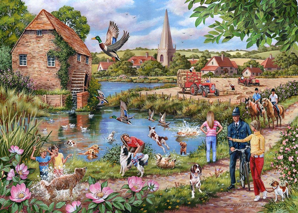 Artwork: Doggy Paddle – 1000 Piece Jigsaw Puzzle (House of Puzzles)