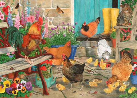 Artwork: Hen Pecked – 1000 Piece Jigsaw Puzzle (House of Puzzles)