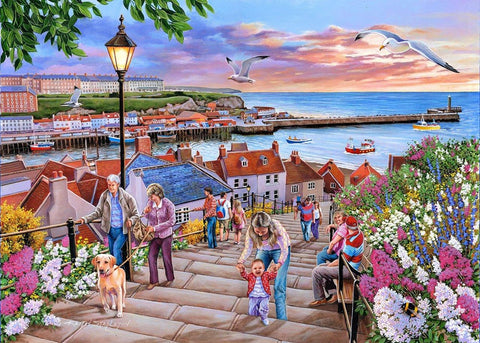 Artwork: HOP - 199 Steps Whitby - 1000 Piece Jigsaw Puzzle